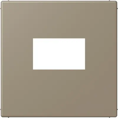 JUNG centraalplaat USB-lader met klikbevestiging Les Couleurs ombre naturelle moyenne 242 (LC 1969 USB 242)