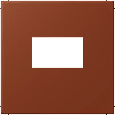 JUNG centraalplaat USB-lader met klikbevestiging Les Couleurs terre sienne brulee 59 247 (LC 1969 USB 247)