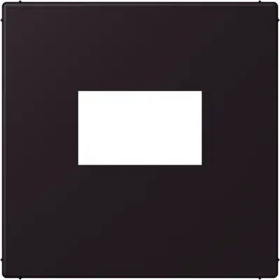 JUNG centraalplaat USB-lader met klikbevestiging Les Couleurs noir d'ivoire 248 (LC 1969 USB 248)