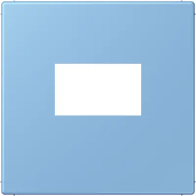 JUNG centraalplaat USB-lader met klikbevestiging Les Couleurs bleu ceruleen 59 256 (LC 1969 USB 256)