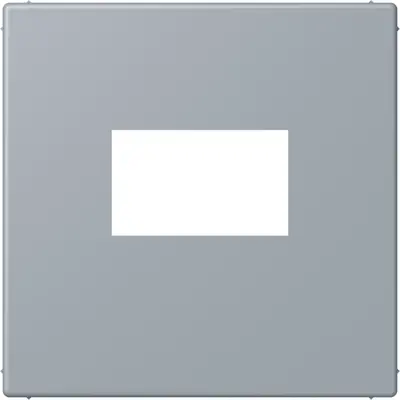 JUNG centraalplaat USB-lader met klikbevestiging Les Couleurs gris clair 59 257 (LC 1969 USB 257)