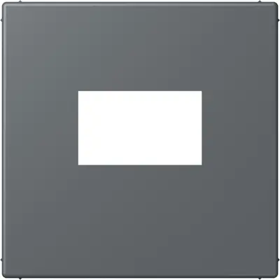 JUNG centraalplaat USB-lader met klikbevestiging Les Couleurs gris fonce 31 202 (LC 1969 USB 202)