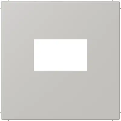 JUNG centraalplaat USB-lader met klikbevestiging Les Couleurs gris clair 205 (LC 1969 USB 205)