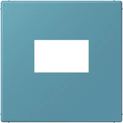 JUNG centraalplaat USB-lader met klikbevestiging Les Couleurs ceruleen vif 212 (LC 1969 USB 212)