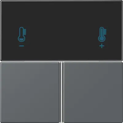 JUNG bedieningselement / centraalplaat knx rcd4093 Les Couleurs gris fonce 31 202 (LC 4093 TSA 202)
