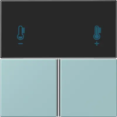 JUNG bedieningselement / centraalplaat knx rcd4093 Les Couleurs ceruleen clair 214 (LC 4093 TSA 214)