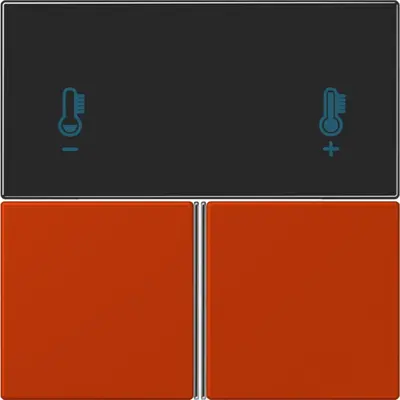 JUNG bedieningselement / centraalplaat knx rcd4093 Les Couleurs rouge vermillon 59 244 (LC 4093 TSA 244)