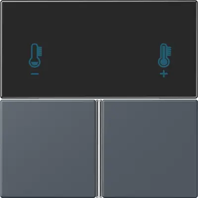 JUNG bedieningselement / centraalplaat knx rcd4093 Les Couleurs gris fonce 59 262 (LC 4093 TSA 262)