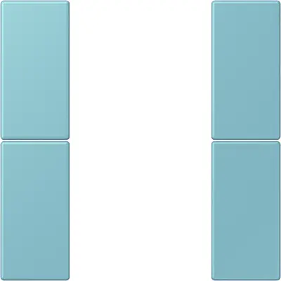JUNG bedieningselement / centraalplaat knx f50 2v Les Couleurs ceruleen moyen 213 (LC 502 TSA 213)