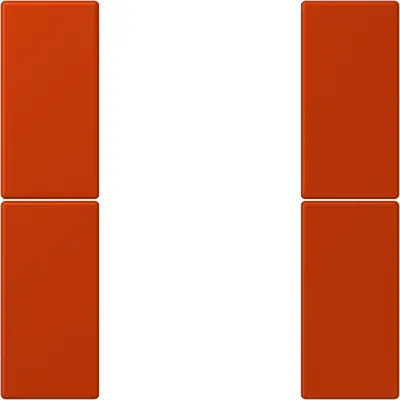 JUNG bedieningselement / centraalplaat knx f50 2v Les Couleurs rouge vermillon 59 244 (LC 502 TSA 244)