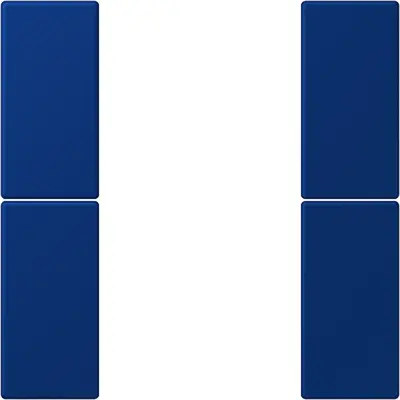 JUNG bedieningselement / centraalplaat knx f50 2v Les Couleurs bleu outremer fonce 261 (LC 502 TSA 261)