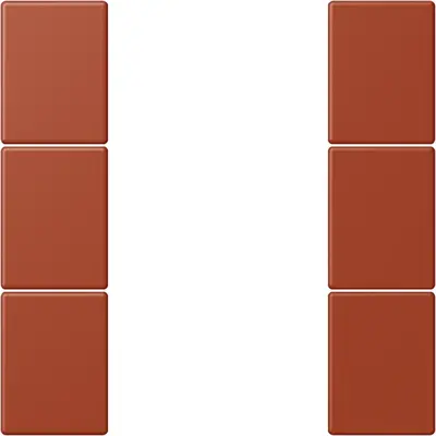 JUNG bedieningselement / centraalplaat knx f50 3v Les Couleurs l'ocre rouge 232 (LC 503 TSA 232)