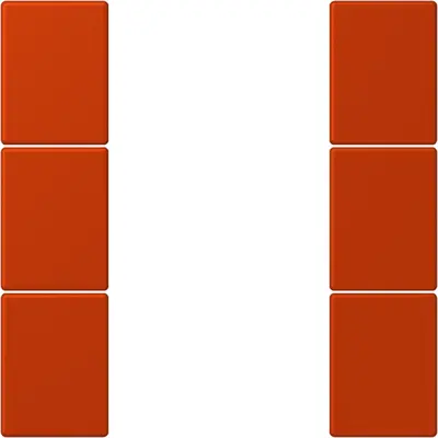 JUNG bedieningselement / centraalplaat knx f50 3v Les Couleurs rouge vermillon 59 244 (LC 503 TSA 244)