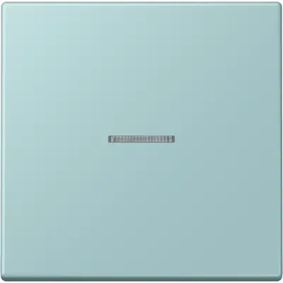 JUNG schakelwip met controlevenster Les Couleurs ceruleen clair 214 (LC 990 KO5 214)