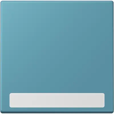 JUNG schakelwip met tekstvenster Les Couleurs ceruleen vif 212 (LC 990 NA 212)