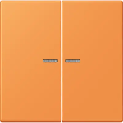 JUNG schakelwip 2-voudig met controlevenster Les Couleurs orange clair 225 (LC 995 KO5 225)
