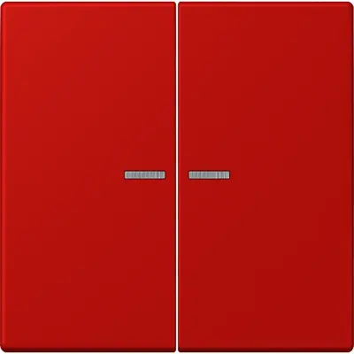 JUNG schakelwip 2-voudig met controlevenster Les Couleurs rouge vermillon 31 227 (LC 995 KO5 227)