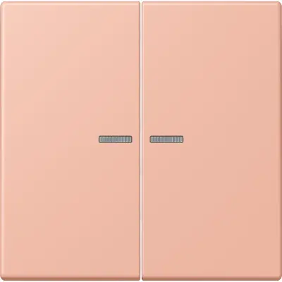 JUNG schakelwip 2-voudig met controlevenster Les Couleurs rose clair 231 (LC 995 KO5 231)