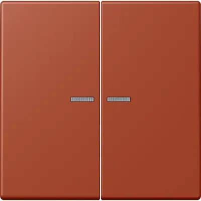 JUNG schakelwip 2-voudig met controlevenster Les Couleurs l'ocre rouge 232 (LC 995 KO5 232)