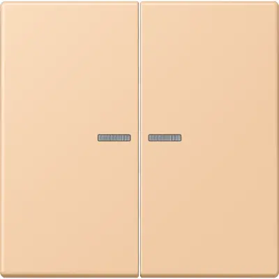 JUNG schakelwip 2-voudig met controlevenster Les Couleurs terre sienne claire 31 237 (LC 995 KO5 237)