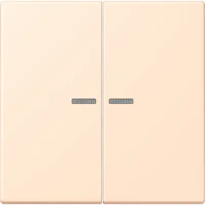 JUNG schakelwip 2-voudig met controlevenster Les Couleurs terre sienne pale 238 (LC 995 KO5 238)