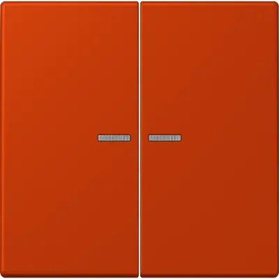 JUNG schakelwip 2-voudig met controlevenster Les Couleurs rouge vermillon 59 244 (LC 995 KO5 244)