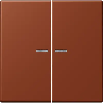 JUNG schakelwip 2-voudig met controlevenster Les Couleurs terre sienne brulee 59 247 (LC 995 KO5 247)