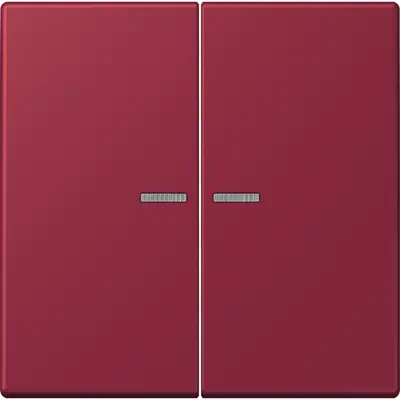 JUNG schakelwip 2-voudig met controlevenster Les Couleurs le rubis 255 (LC 995 KO5 255)