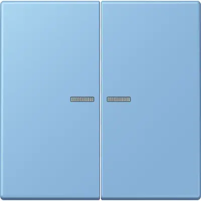 JUNG schakelwip 2-voudig met controlevenster Les Couleurs bleu ceruleen 59 256 (LC 995 KO5 256)