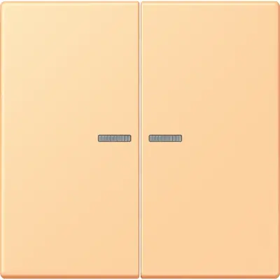 JUNG schakelwip 2-voudig met controlevenster Les Couleurs terre sienne clair 59 258 (LC 995 KO5 258)