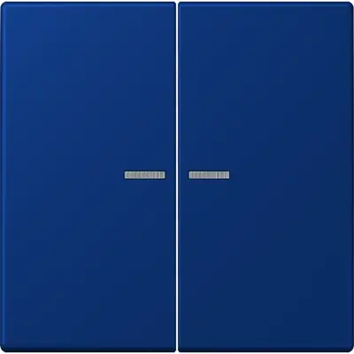 JUNG schakelwip 2-voudig met controlevenster Les Couleurs bleu outremer fonce 261 (LC 995 KO5 261)