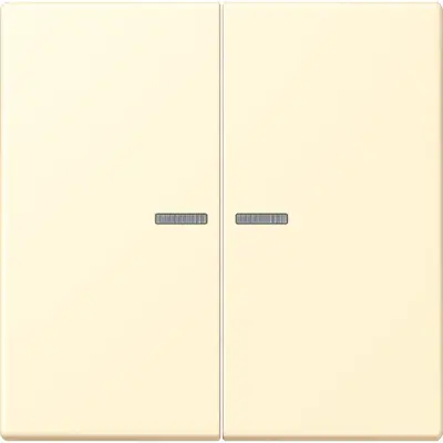JUNG schakelwip 2-voudig met controlevenster Les Couleurs blanc 201 (LC 995 KO5 201)