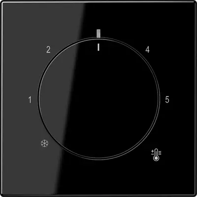 JUNG knop voor ruimtethermostaat LS990 zwart glans (LS 1749 BF SW)