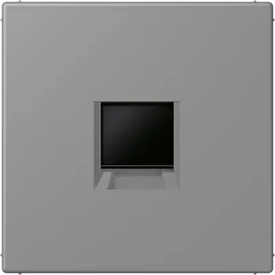 JUNG centraalplaat klikbevestiging 1-voudig met draagring keystone houder Les Couleurs gris 31 203 (LC 1969-1 WE 203)