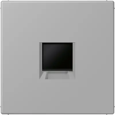 JUNG centraalplaat klikbevestiging 1-voudig met draagring keystone houder gris moyen 204 (LC 1969-1 WE 204)