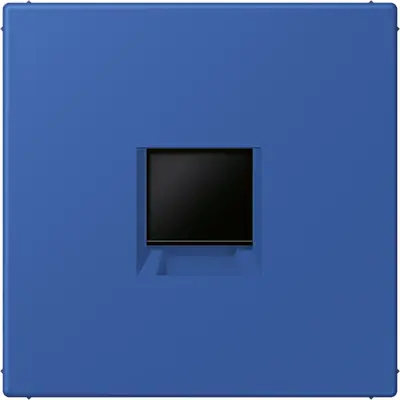 JUNG centraalplaat klikbevestiging 1-voudig met draagring keystone houder Les Couleurs bleu outremer 59 253 (LC 1969-1 WE 253)