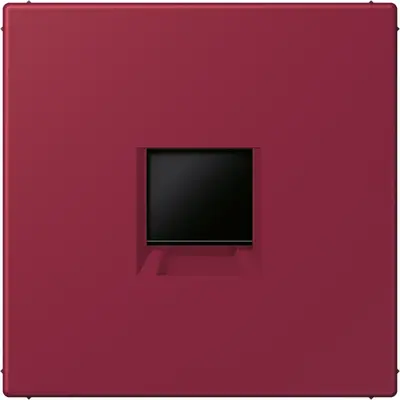 JUNG centraalplaat klikbevestiging 1-voudig met draagring keystone houder Les Couleurs le rubis 255 (LC 1969-1 WE 255)
