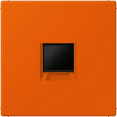 JUNG centraalplaat klikbevestiging 1-voudig met draagring keystone houder Les Couleurs orange vif 260 (LC 1969-1 WE 260)