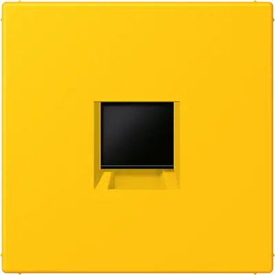 JUNG centraalplaat klikbevestiging 1-voudig met draagring keystone houder Les Couleurs le jaune vif 263 (LC 1969-1 WE 263)
