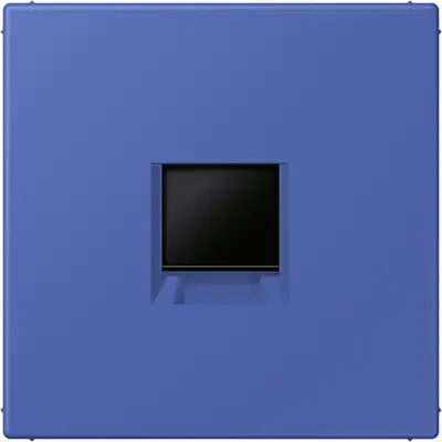 JUNG centraalplaat klikbevestiging 1-voudig met draagring keystone houder Les Couleurs bleu outremer 31 206 (LC 1969-1 WE 206)