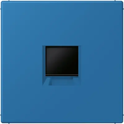JUNG centraalplaat klikbevestiging 1-voudig met draagring keystone houder Les Couleurs bleu ceruleen 31 211 (LC 1969-1 WE 211)