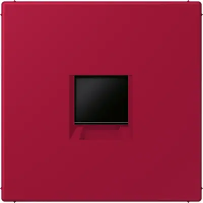 JUNG centraalplaat klikbevestiging 1-voudig met draagring keystone houder Les Couleurs rouge carmin 229 (LC 1969-1 WE 229)