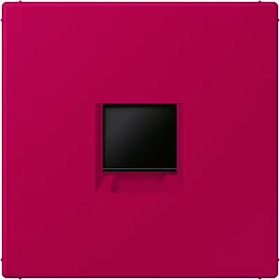 JUNG centraalplaat klikbevestiging 1-voudig met draagring keystone houder Les Couleurs rouge rubia 230 (LC 1969-1 WE 230)