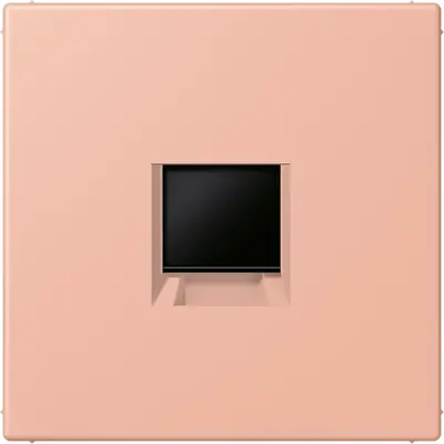 JUNG centraalplaat klikbevestiging 1-voudig met draagring keystone houder Les Couleurs rose clair 231 (LC 1969-1 WE 231)