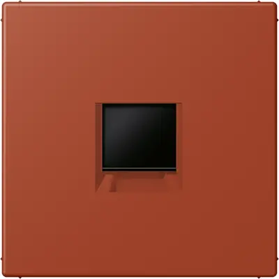 JUNG centraalplaat klikbevestiging 1-voudig met draagring keystone houder Les Couleurs l'ocre rouge 232 (LC 1969-1 WE 232)