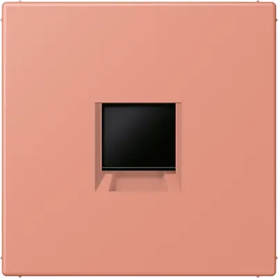 JUNG centraalplaat klikbevestiging 1-voudig met draagring keystone houder Les Couleurs l'ocre rouge moyen 233 (LC 1969-1 WE 233)
