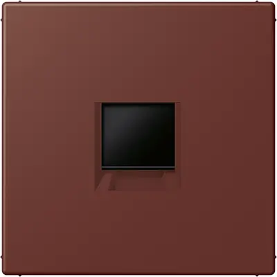 JUNG centraalplaat klikbevestiging 1-voudig met draagring keystone houder Les Couleurs terre sienne brulee 31 235 (LC 1969-1 WE 235)