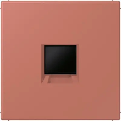 JUNG centraalplaat klikbevestiging 1-voudig met draagring keystone houder Les Couleurs terre sienne brique 236 (LC 1969-1 WE 236)