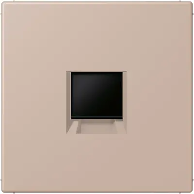 JUNG centraalplaat klikbevestiging 1-voudig met draagring keystone houder Les Couleurs ombre brulee claire 240 (LC 1969-1 WE 240)