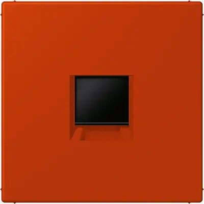 JUNG centraalplaat klikbevestiging 1-voudig met draagring keystone houder Les Couleurs rouge vermillon 59 244 (LC 1969-1 WE 244)